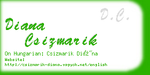 diana csizmarik business card